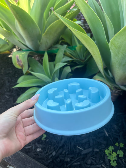 Blue Slow Feeder Bowl