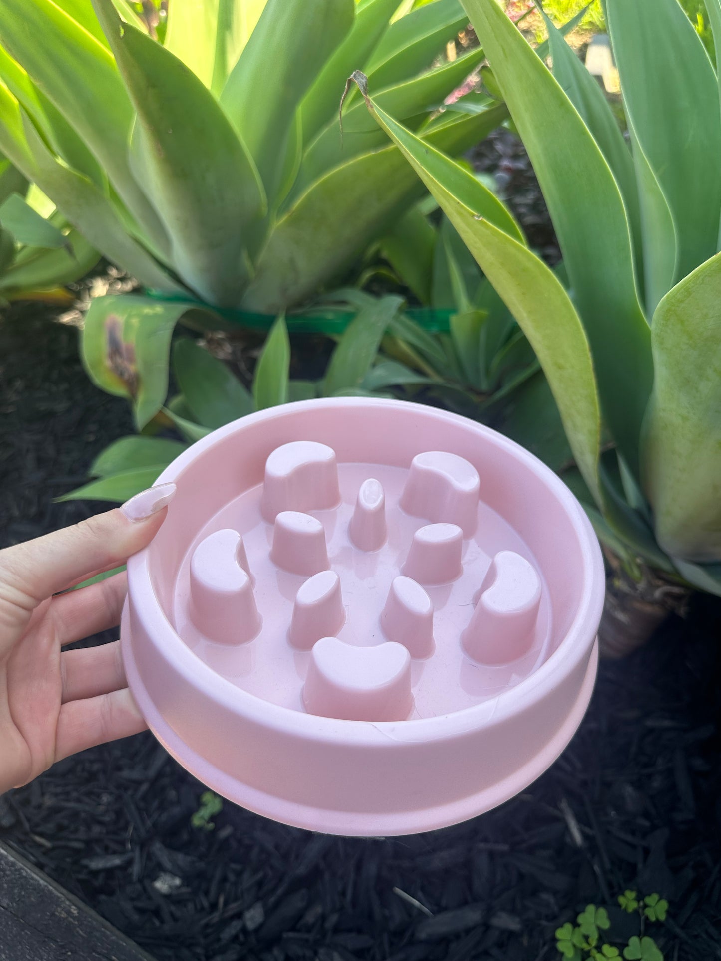 Pink Slow Feeder Bowl