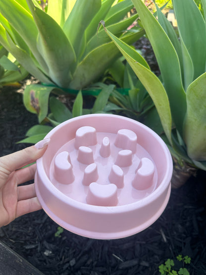 Pink Slow Feeder Bowl