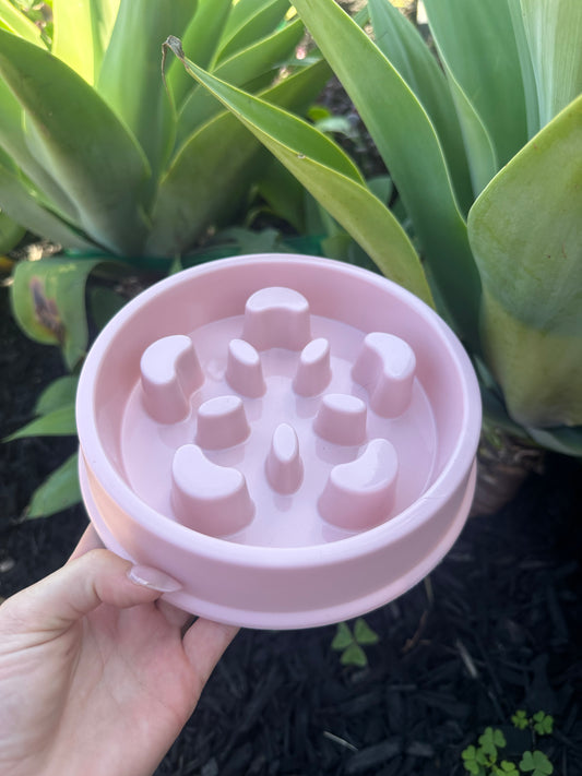 Pink Slow Feeder Bowl