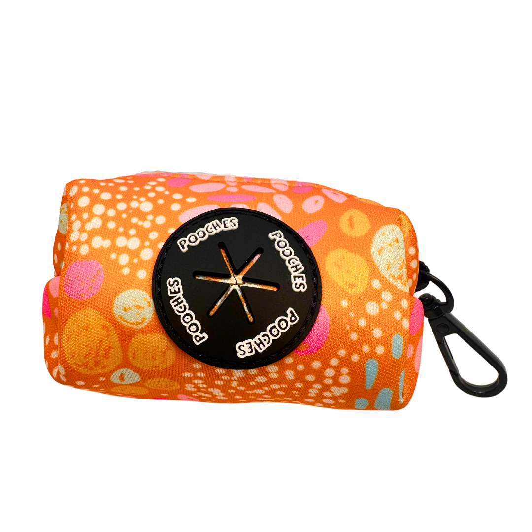 Orange Bloom Poop Bag